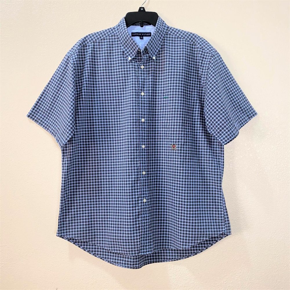 Tommy Hilfiger Men's Button Down Plaid Shirt XL
